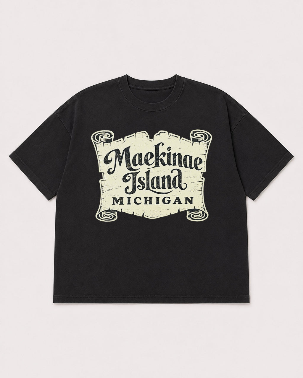 Mockup Boxy Heavyweight Tee Black product