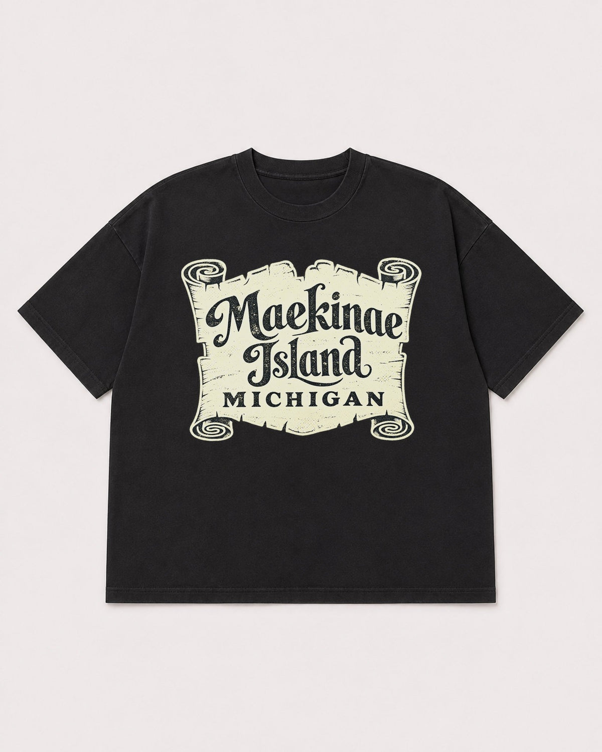 Mockup Boxy Heavyweight Tee Black product