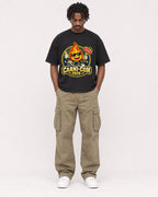 Mockup Boxy Heavyweight Tee Black male full-body 04