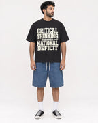 Mockup Boxy Heavyweight Tee Black male full-body 07