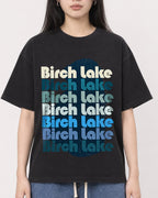 Mockup Boxy Heavyweight Tee Black female close-up 01