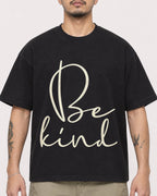 Mockup Boxy Heavyweight Tee Black male close-up 12