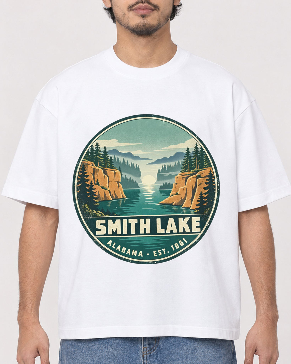 Mockup Boxy Heavyweight Tee White male close-up 02