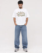 Mockup Boxy Heavyweight Tee White male full-body 07