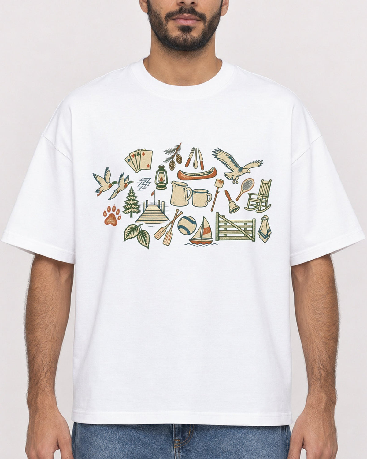 Mockup Boxy Heavyweight Tee White male close-up 07
