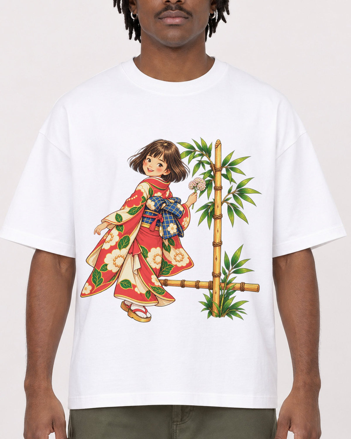 Mockup Boxy Heavyweight Tee White male close-up 04