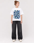 Mockup Boxy Heavyweight Tee White female full-body 28