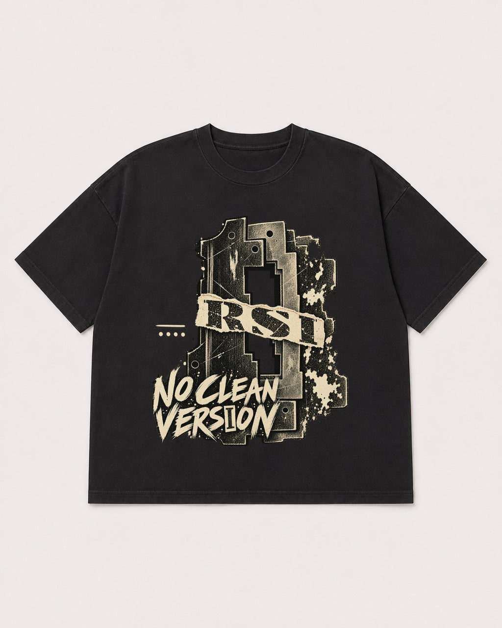 Mockup Boxy Heavyweight Tee Black product