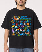 Mockup Boxy Heavyweight Tee Black male close-up 22