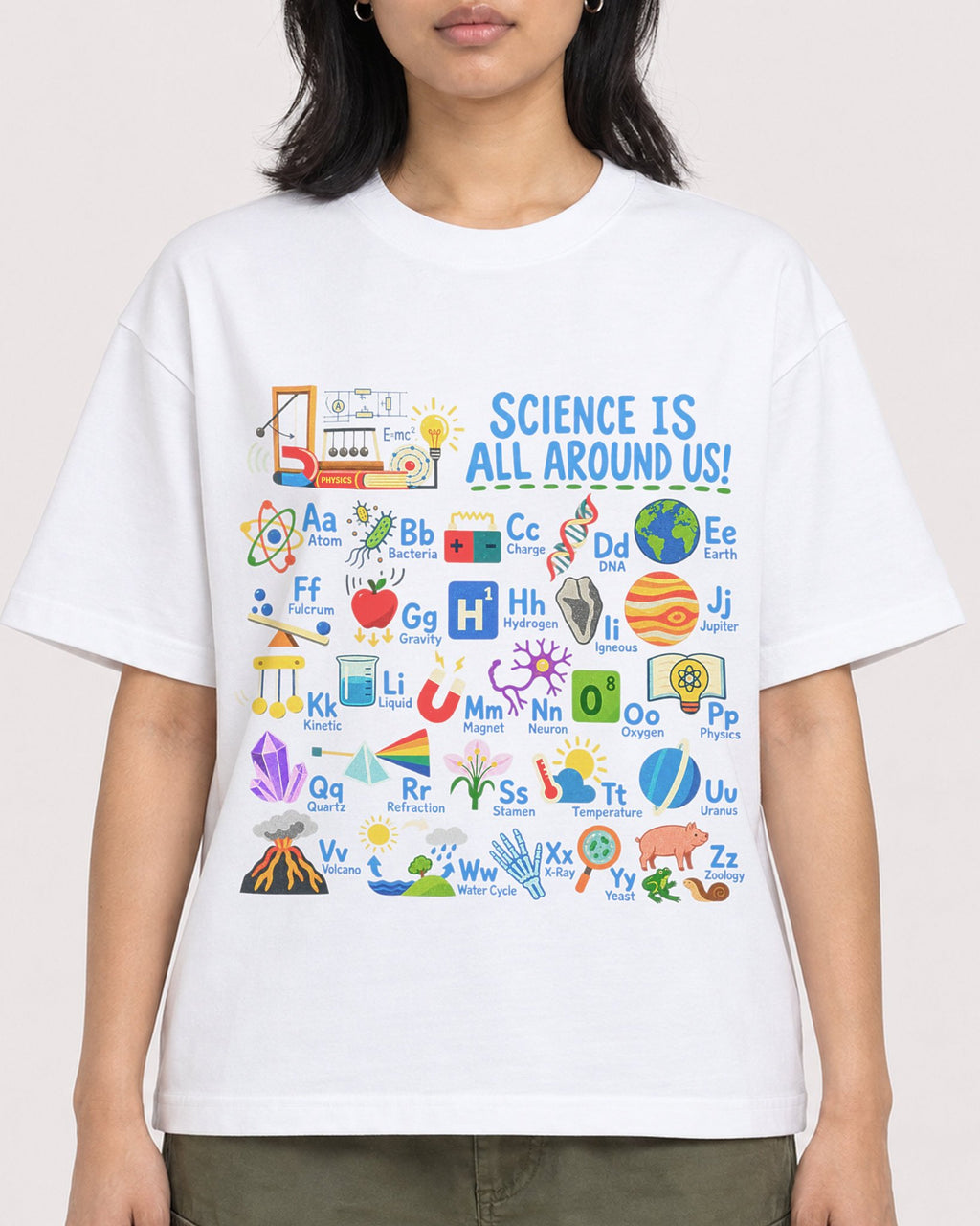 Mockup Boxy Heavyweight Tee White female close-up 22