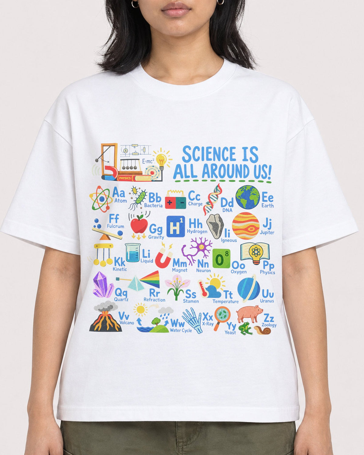 Mockup Boxy Heavyweight Tee White female close-up 22