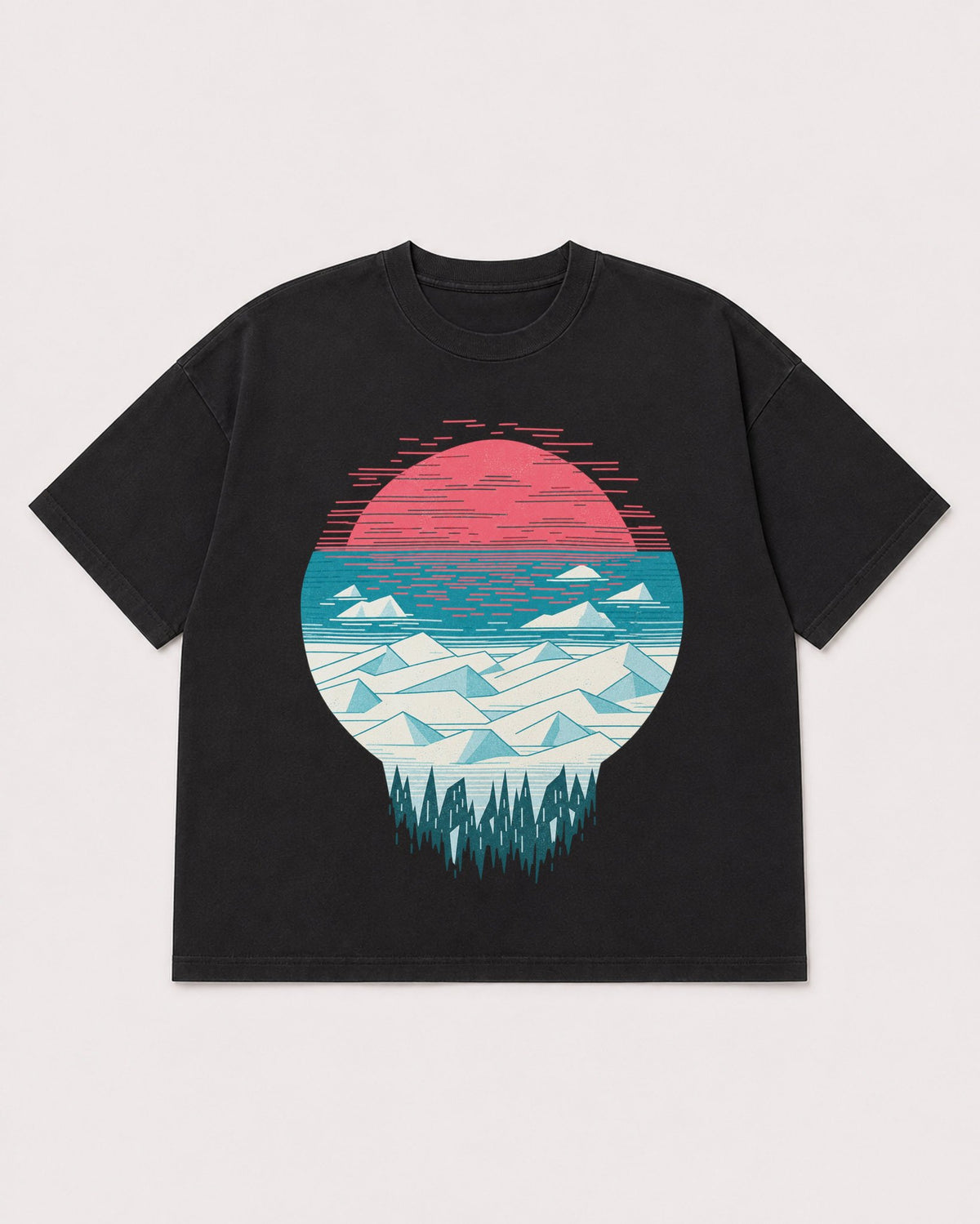 Mockup Boxy Heavyweight Tee Black product
