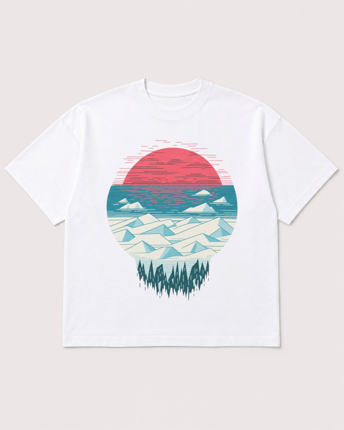 Mockup Boxy Heavyweight Tee White product