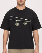 Mockup Boxy Heavyweight Tee Black male close-up 08