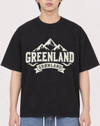Mockup Boxy Heavyweight Tee Black male close-up 11