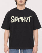 Mockup Boxy Heavyweight Tee Black male close-up 03