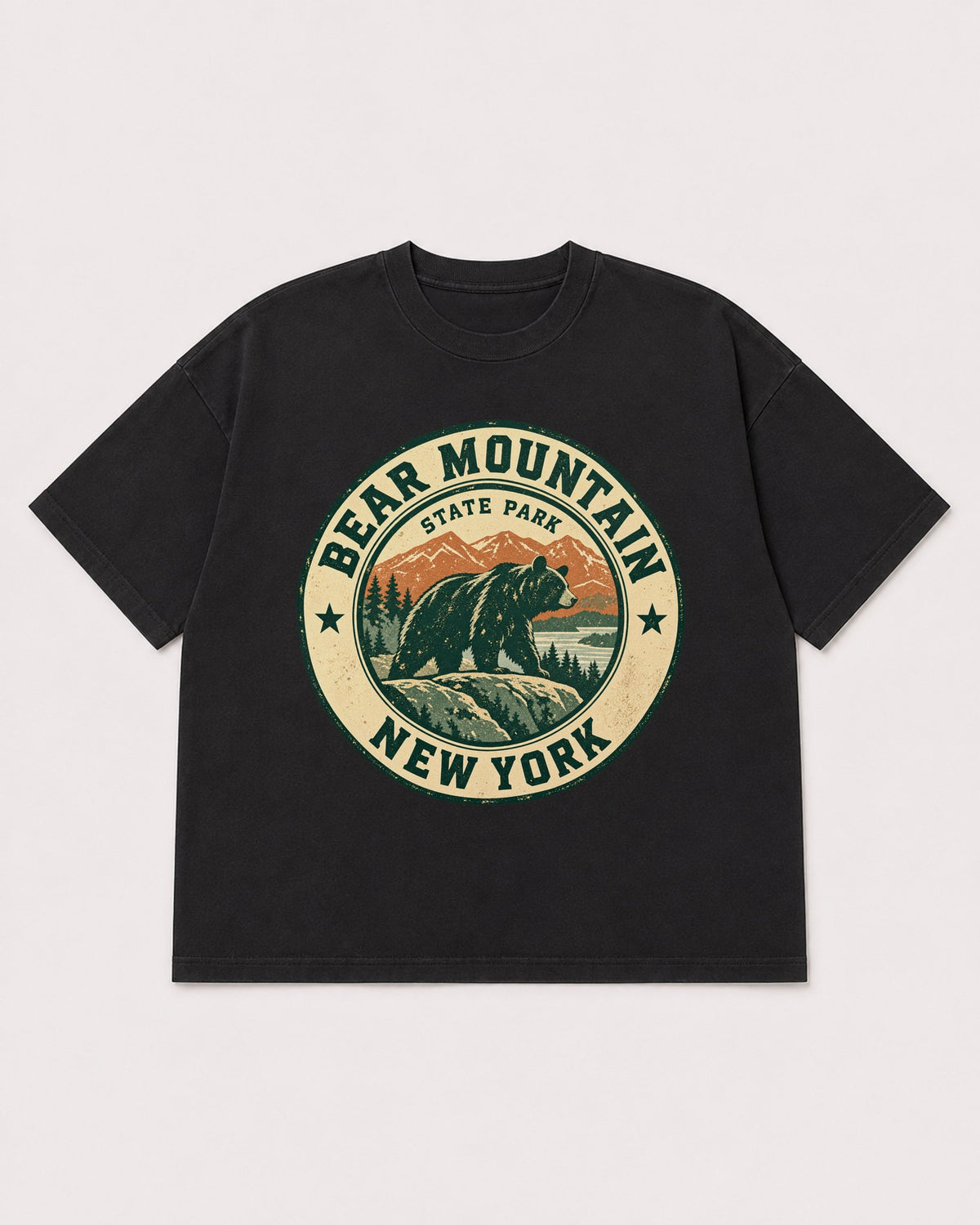 Mockup Boxy Heavyweight Tee Black product