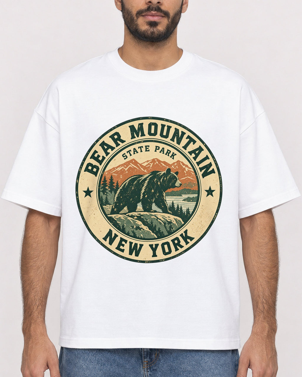 Mockup Boxy Heavyweight Tee White male close-up 07