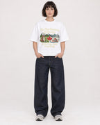 Mockup Boxy Heavyweight Tee White female full-body 39