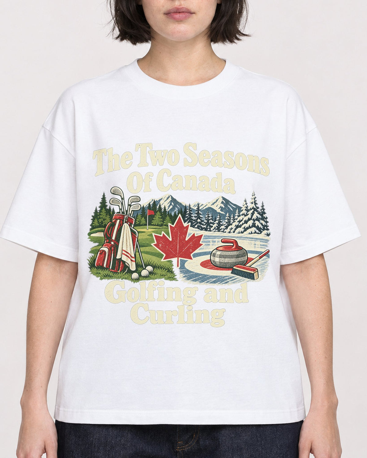 Mockup Boxy Heavyweight Tee White female close-up 39
