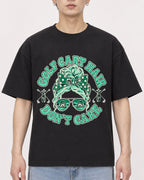 Mockup Boxy Heavyweight Tee Black male close-up 01