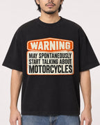 Mockup Boxy Heavyweight Tee Black male close-up 22