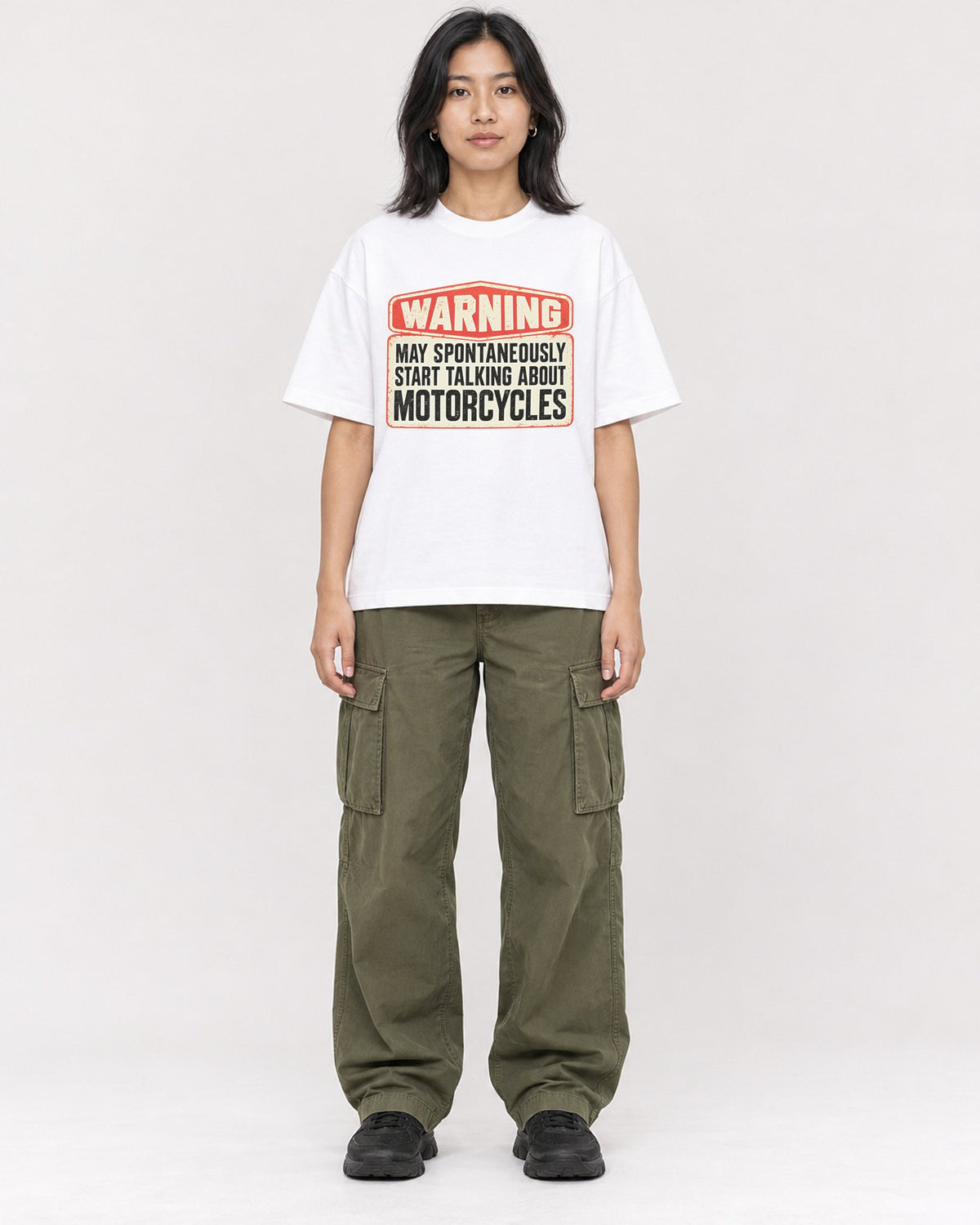 Mockup Boxy Heavyweight Tee White female full-body 22