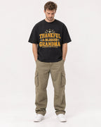 Mockup Boxy Heavyweight Tee Black male full-body 08