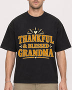 Mockup Boxy Heavyweight Tee Black male close-up 08