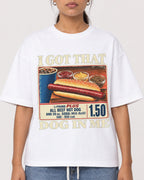 Mockup Boxy Heavyweight Tee White female close-up 16