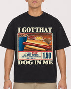Mockup Boxy Heavyweight Tee Black male close-up 16