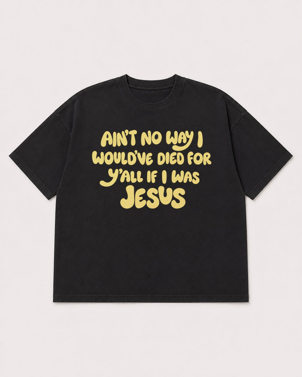 Mockup Boxy Heavyweight Tee Black product