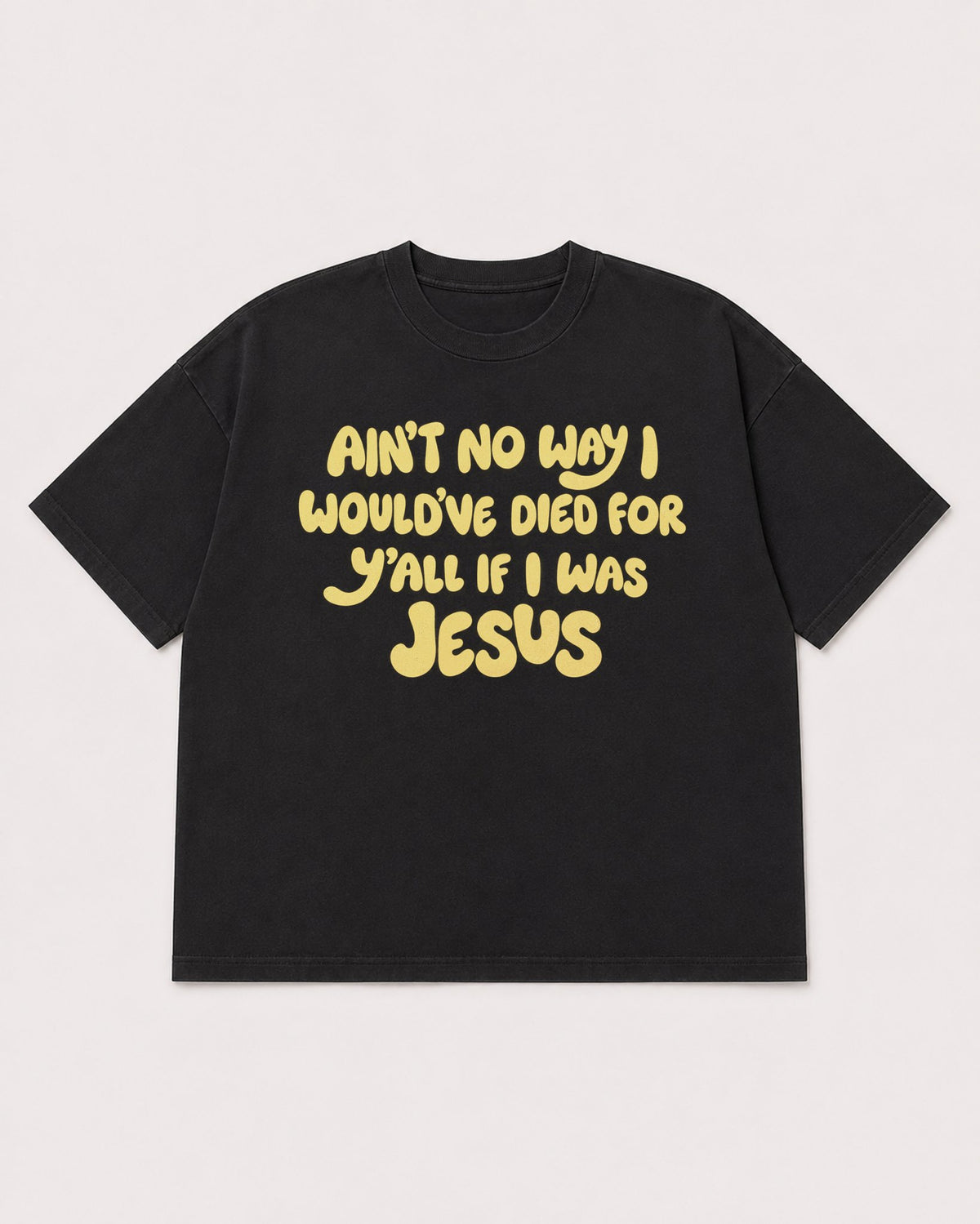 Mockup Boxy Heavyweight Tee Black product