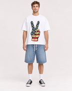 Mockup Boxy Heavyweight Tee White male full-body 08