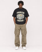 Mockup Boxy Heavyweight Tee Black male full-body 04
