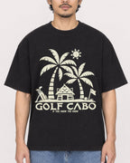 Mockup Boxy Heavyweight Tee Black male close-up 02