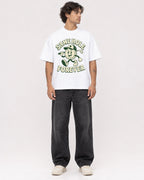 Mockup Boxy Heavyweight Tee White male full-body 30