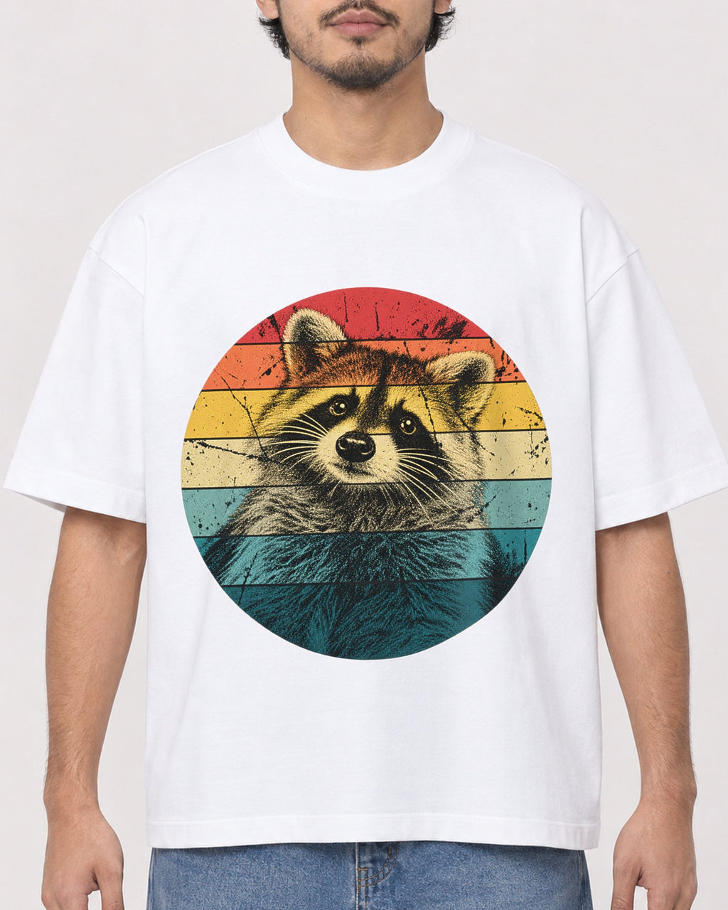 Mockup Boxy Heavyweight Tee White male close-up 02