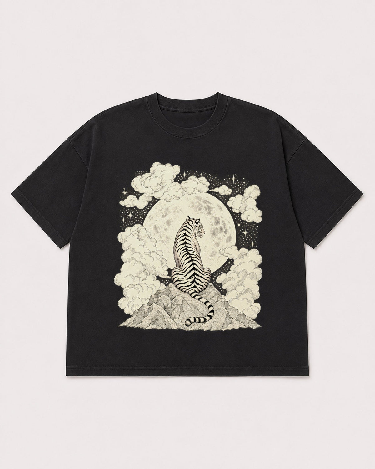 Mockup Boxy Heavyweight Tee Black product