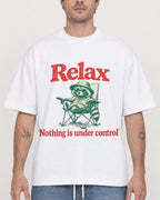 Mockup Boxy Heavyweight Tee White male close-up 48