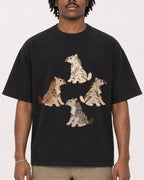 Mockup Boxy Heavyweight Tee Black male close-up 04