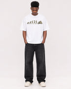 Mockup Boxy Heavyweight Tee White male full-body 15
