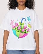 Mockup Boxy Heavyweight Tee White female close-up 05