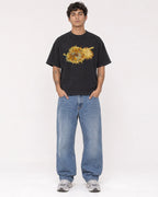 Mockup Boxy Heavyweight Tee Black male full-body 06
