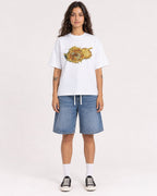 Mockup Boxy Heavyweight Tee White female full-body 06