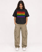 Mockup Boxy Heavyweight Tee Black female full-body 06