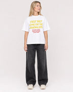 Mockup Boxy Heavyweight Tee White female full-body 08