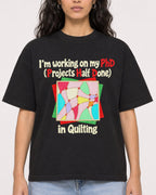 Mockup Boxy Heavyweight Tee Black female close-up 07