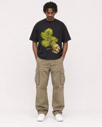 Mockup Boxy Heavyweight Tee Black male full-body 04
