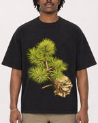 Mockup Boxy Heavyweight Tee Black male close-up 04